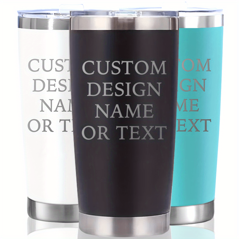 Coffee Equipment For Camping - 20oz Personalisierte Thermosflasche mit Strohhalm aus