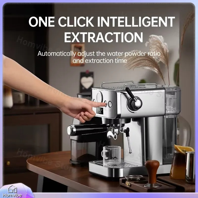 Pressure Gauge Espresso - 20 Bar Halbautomatische Espressomaschine aus Edelstahl
