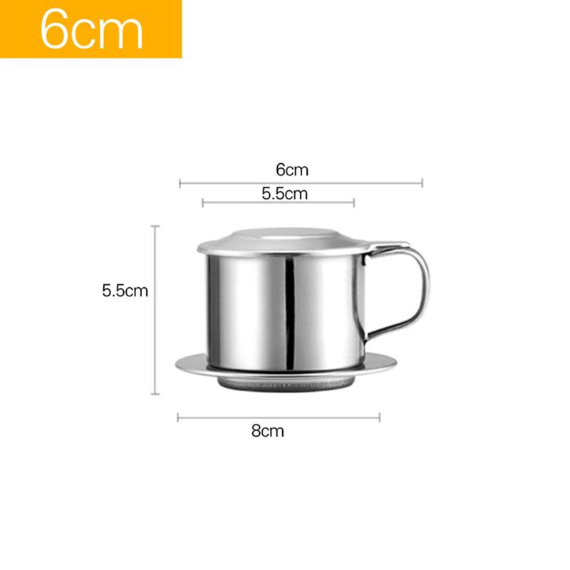 Coffee Equipment Espresso - C Edelstahl-Kaffeefilter-Infusionsbecher Vietnamesischer Kaffeefilter-Topf Tragbarer Kaffeetropfsieb