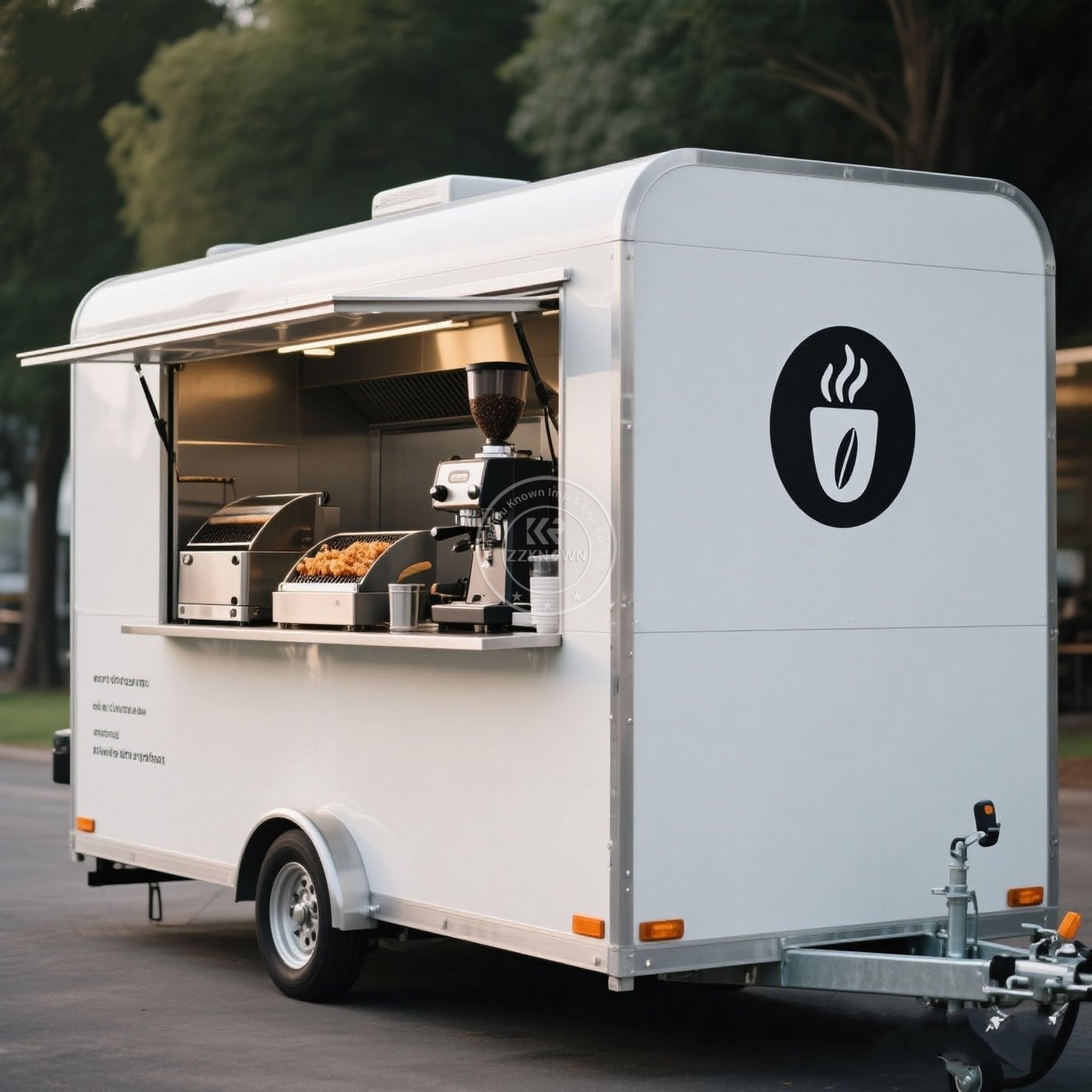 Coffee Van Equipment - Kundenspezifischer großer Kaffeewagen, mobiler Imbisswagen-Anhänger, europäischer
