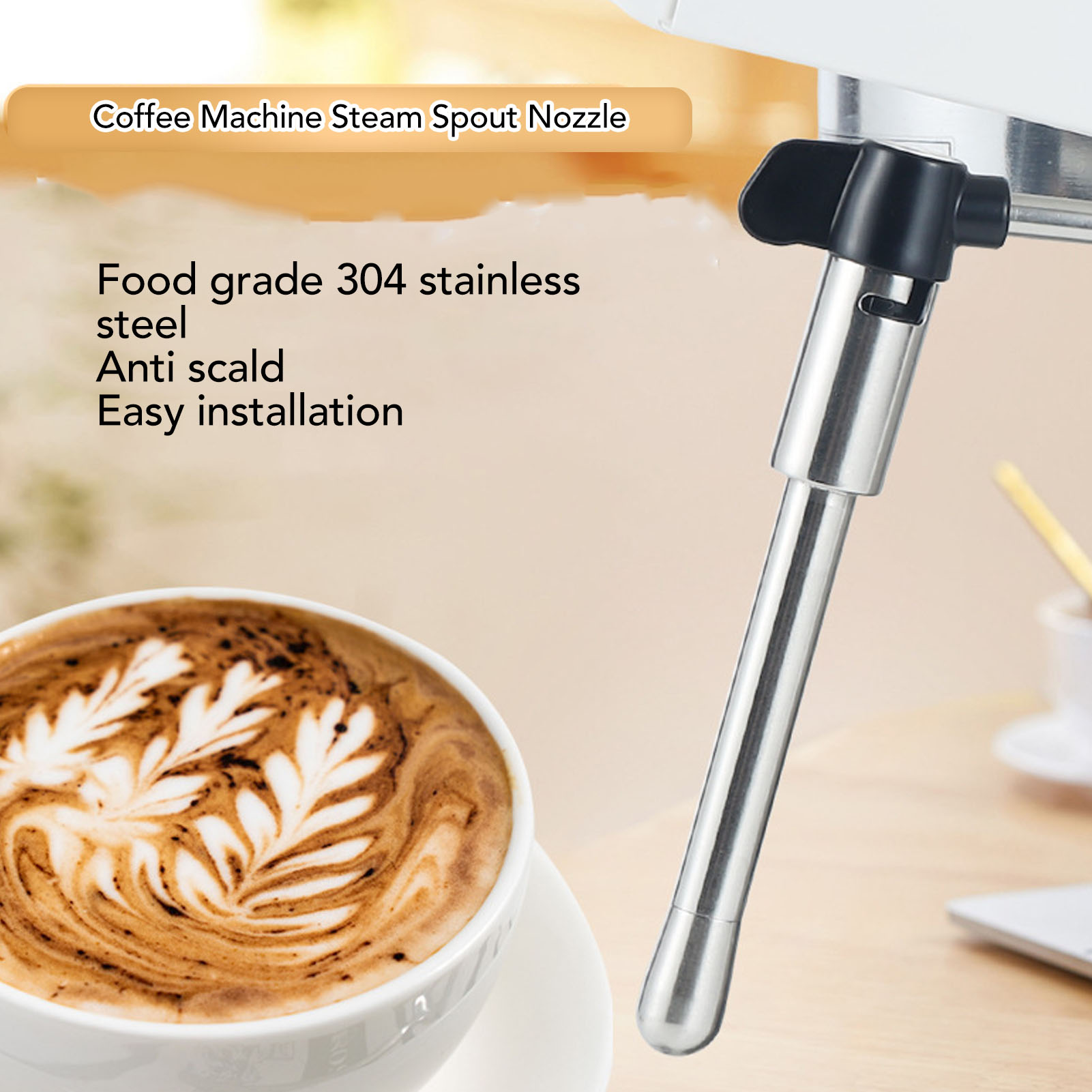 Steam Wand Tip - Kaffeemaschine Dampfstab Edelstahl Kaffeemaschine Dampfauslauf Düse