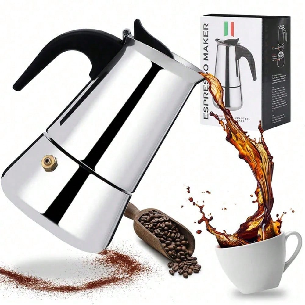 Coffee Equipment Espresso - 12Cup Kaffeemaschine Edelstahl Espressomaschine 600ML Moka