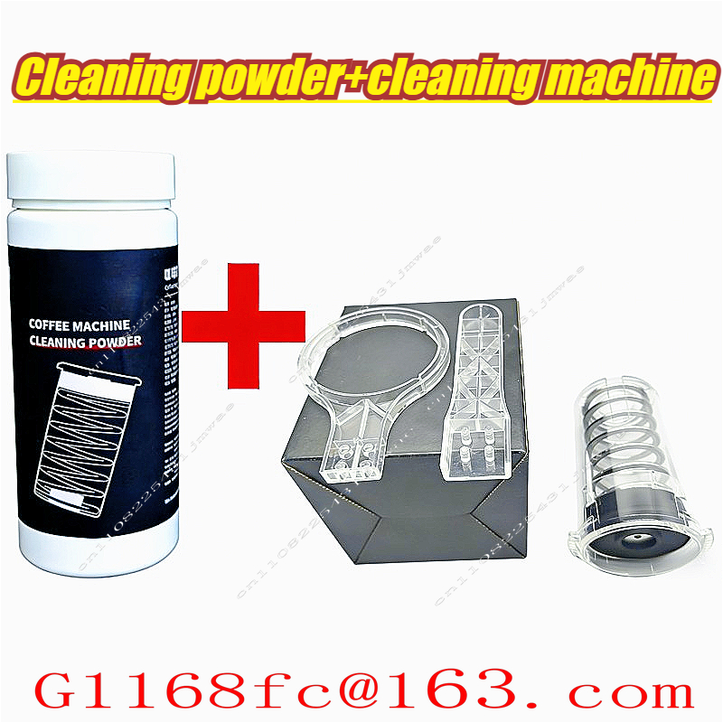 Coffee Equipment Cleaning Powder - Professionelles Espressomaschinen-Reinigungsset - Rückspülfilter, Bürste &