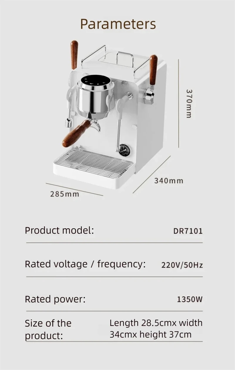 Pressure Gauge Espresso - E101 58 mm Espressomaschine mit PID,