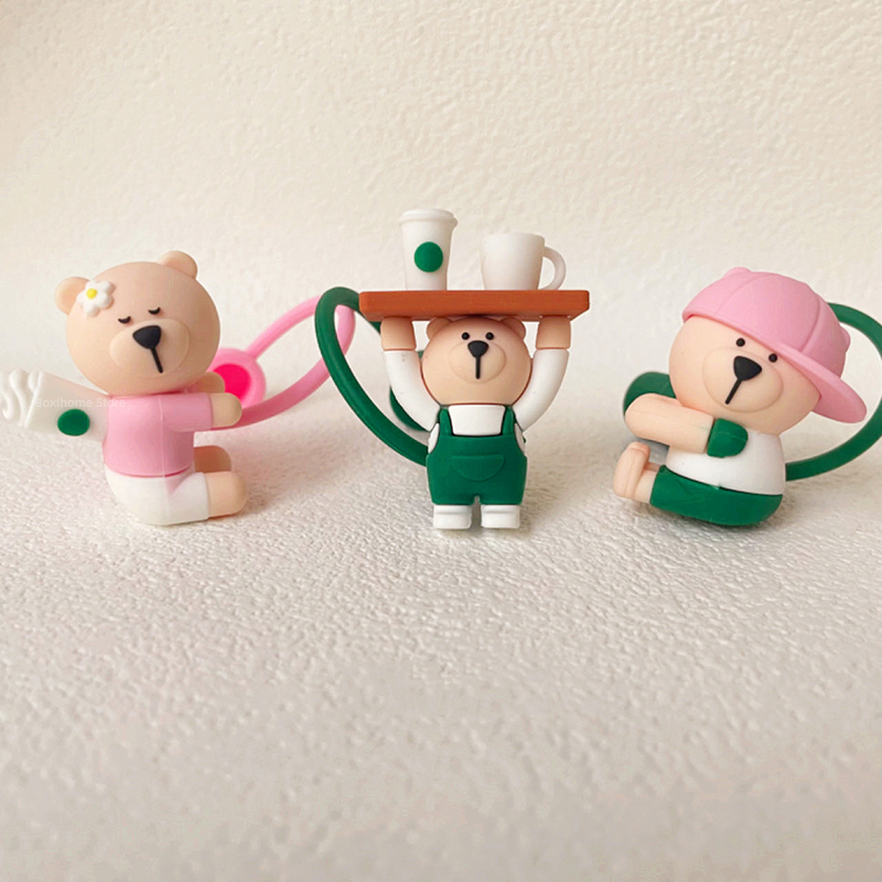 Bean Hopper Lid - 1PC Nette Silikon Stroh Abdeckungen Cartoon