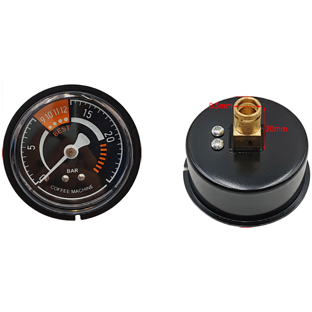 Pressure Gauge Espresso - Kaffeemaschinen-Manometer für Espressomaschine, präzise 105C-Messung, Kunststoffwerkzeug,