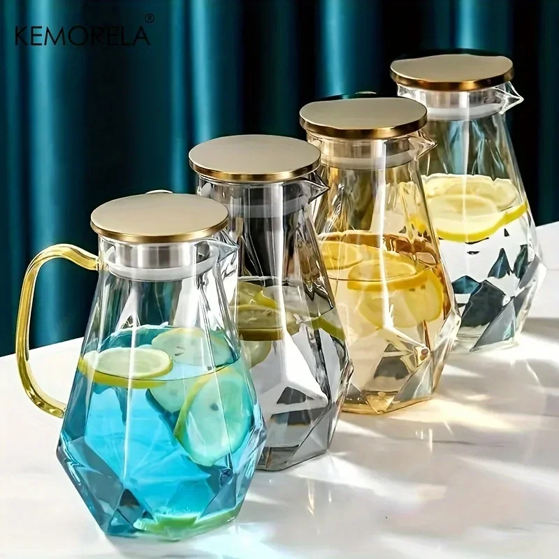 Coffee Equipment For Camping - 1PCS Diamant Textur Glas Teekanne Set