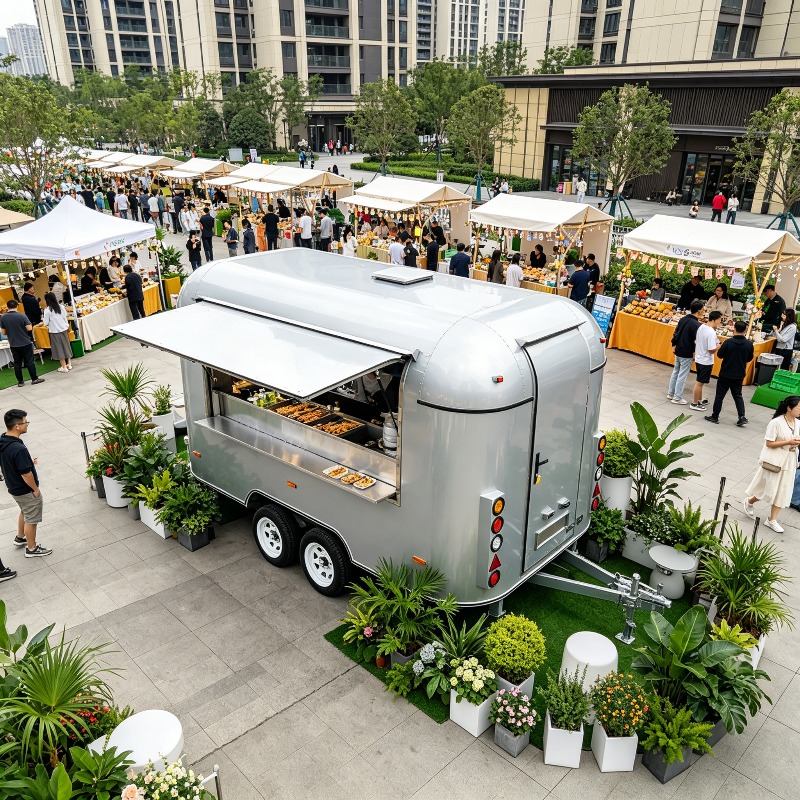 Coffee Equipment Usa - Maßgefertigter Food Truck mit Küche, Edelstahl-Anhänger