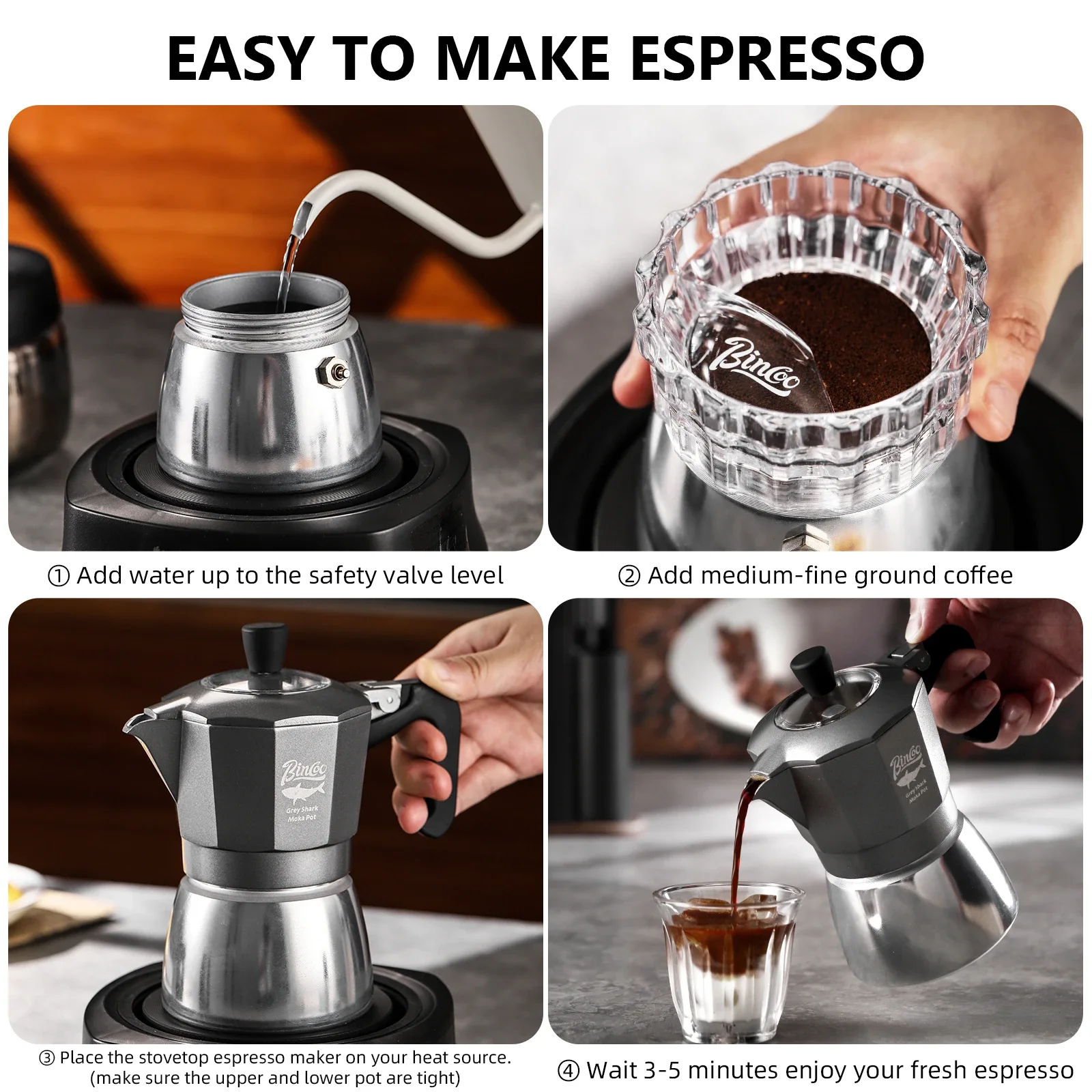 Bincoo 2-Tassen Doppelventil M – Coffee Equipment Espresso Bewertung und Preis