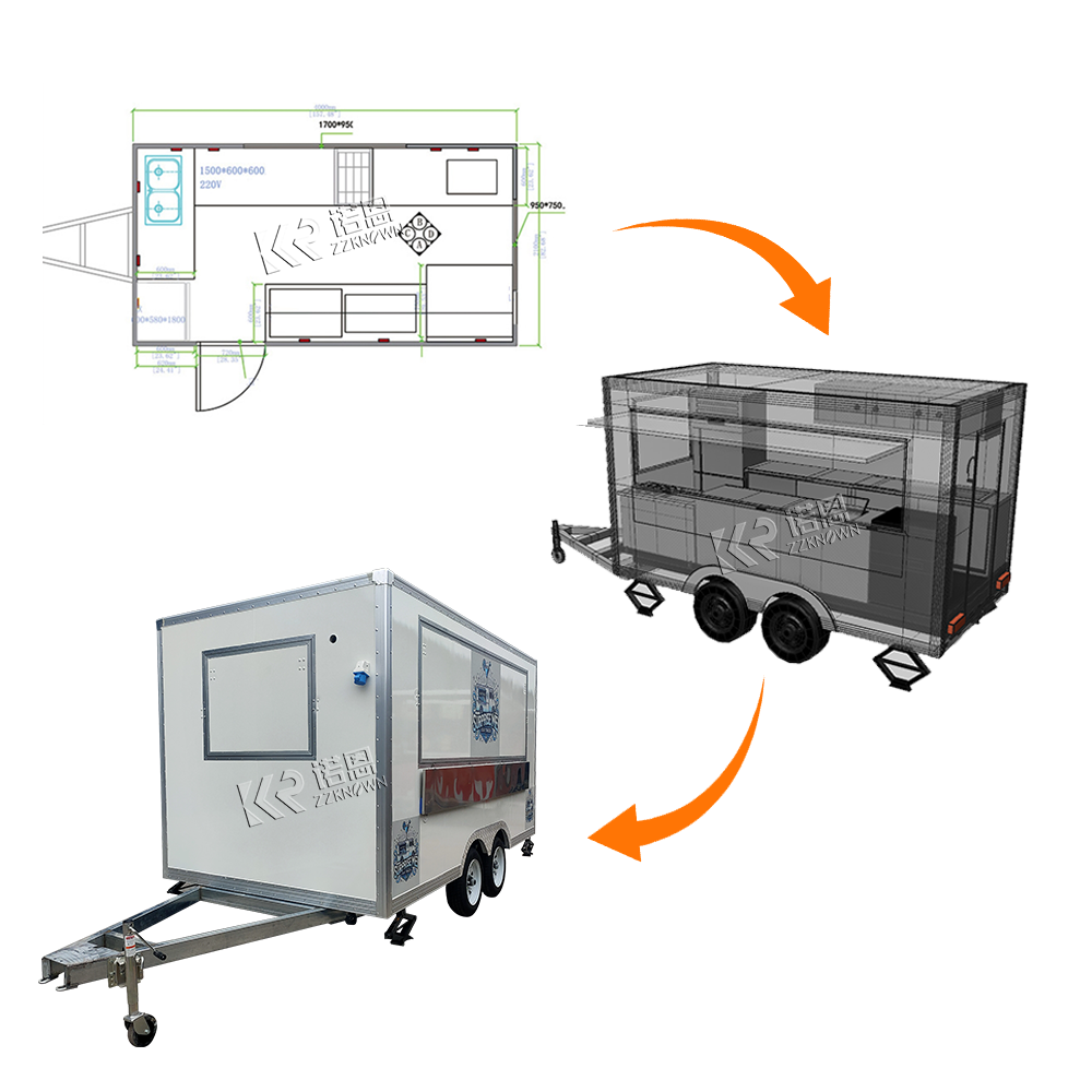 Kundenspezifischer großer Kaff – Coffee Van Equipment Bewertung und Preis